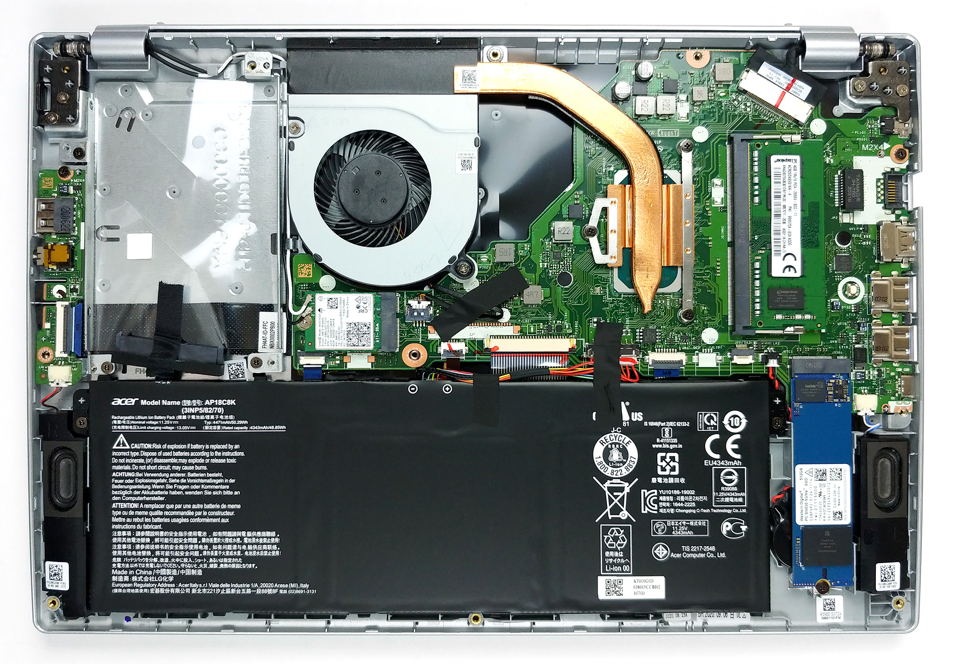 How to replace and fix ACER A514-54G-33 S40-53 EX214-52 30pin 0.5mm LED DC02003Q800 N20C4 LCD Cable (Acer Aspire 5 (A514-54))